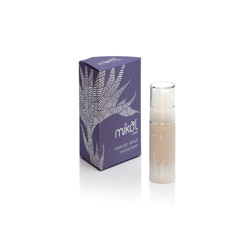 CREMA VISO ANTIAGE - con estratto di uva rossa e mirtillo nero - Formato 30ml - Flacone Airless - full size